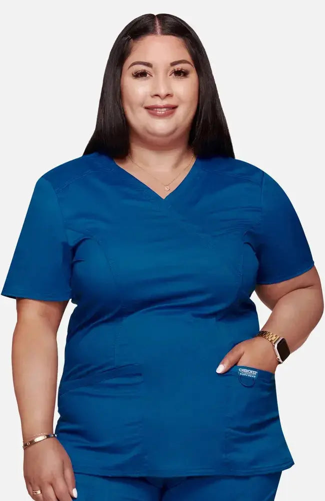 Cherokee Revolution Women's Mock Wrap Scrub Top WW610 Simply Scrubs Australia